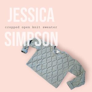 Jessica Simpson Cropped Open Knit Sweater - Size XL